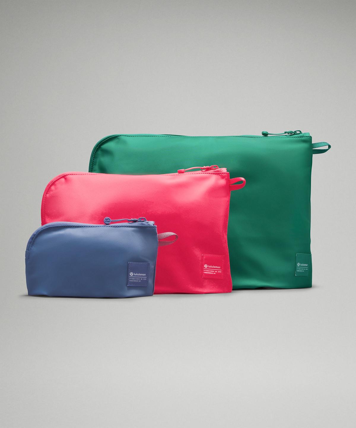 Portefeuilles Et Pochettes Lululemon Lightweight Pouch Bag Vert Rose Bleu | FR_LuLu16120