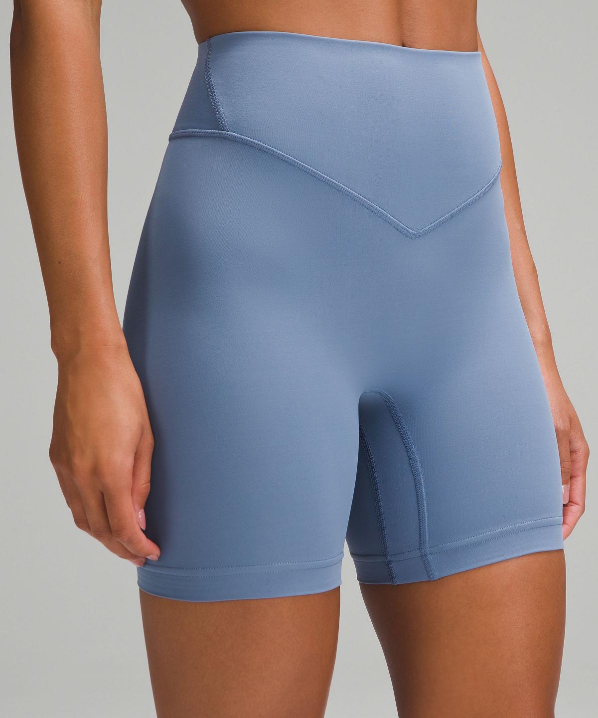 Short Lululemon Breezethrough High-Rise 6" Femme Bleu | FR_LuLu22907