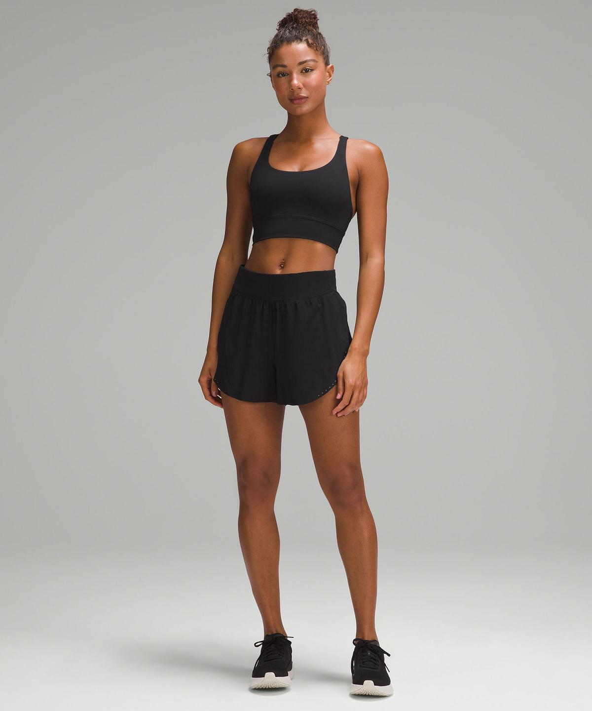 Short Lululemon Fast and Free Reflective High-Rise Classic-Fit 3" Femme Noir | FR_LuLu34121