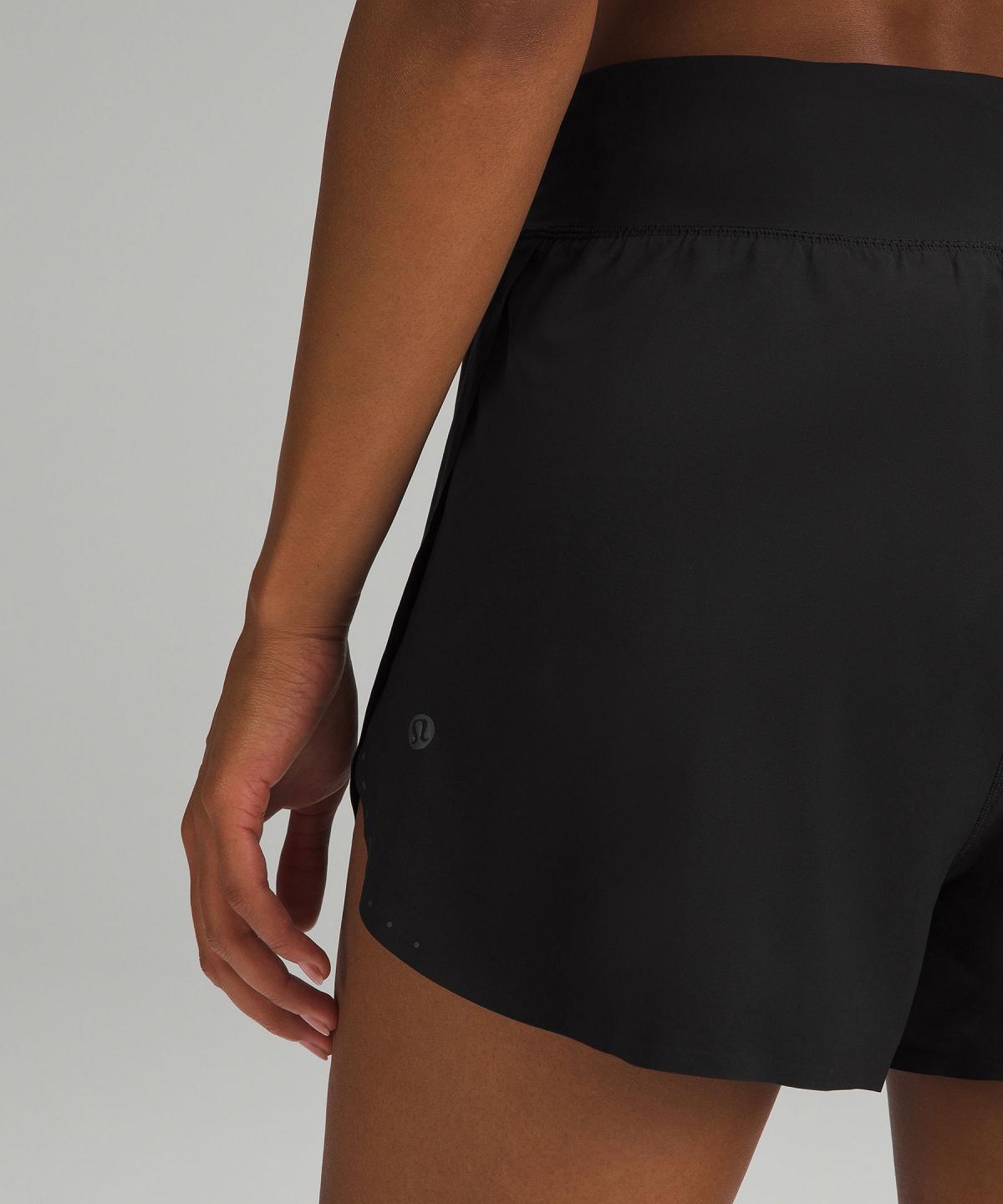 Short Lululemon Fast and Free Reflective High-Rise Classic-Fit 3" Femme Noir | FR_LuLu34121