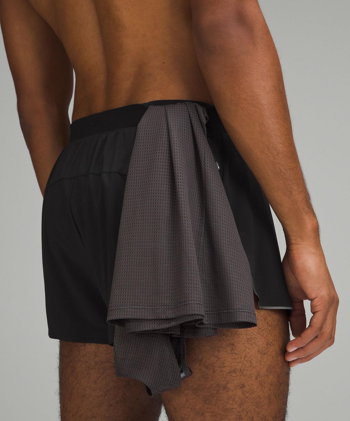 Short Lululemon Fast and Free Split 3" Homme Noir | FR_LuLu56579