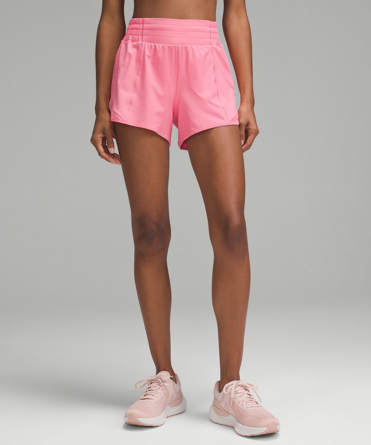 Short Lululemon Hotty Hot High-Rise Lined 4" Femme Rose | FR_LuLu32769