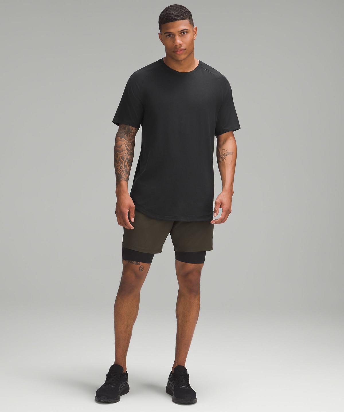 Short Lululemon License to Train Half Tight 9" Homme Noir | FR_LuLu15017