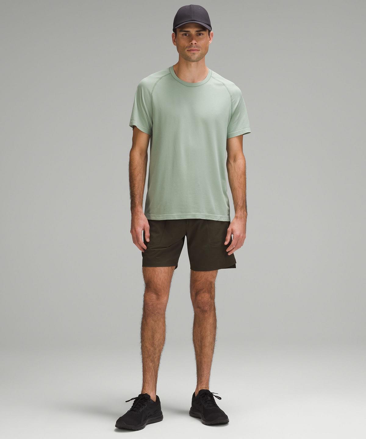 Short Lululemon License to Train Linerless 7" Homme Vert Olive Foncé | FR_LuLu95507