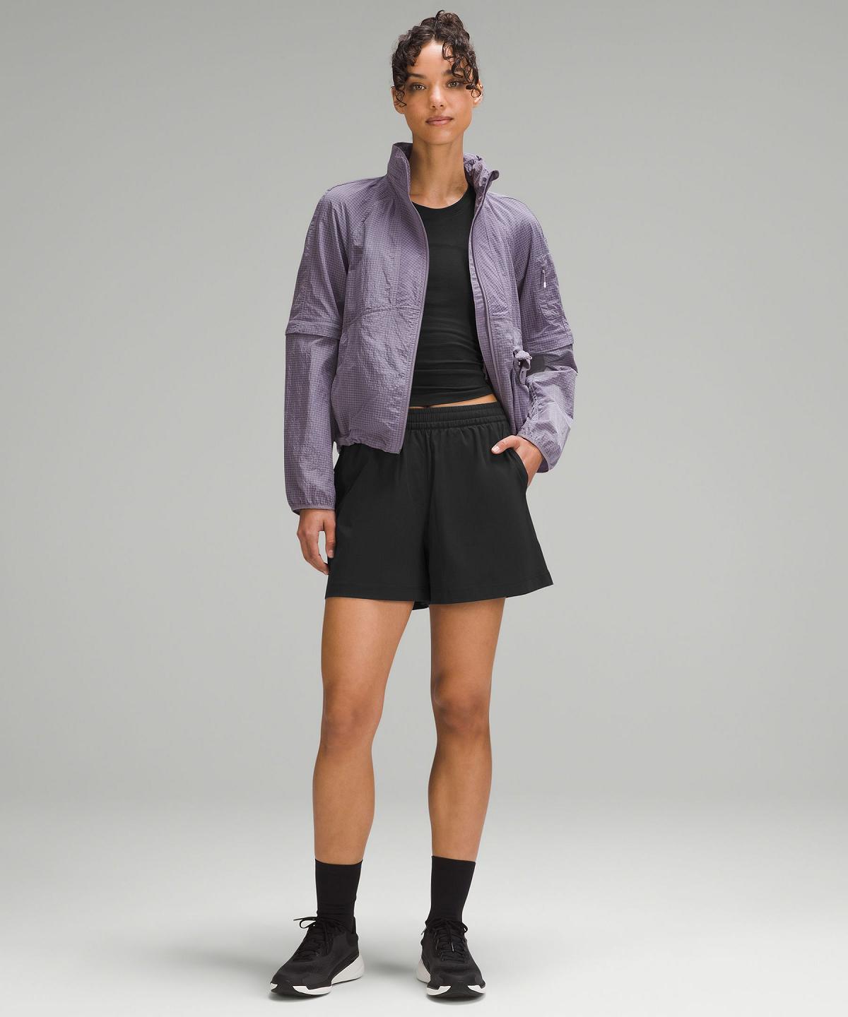 Short Lululemon Lightweight High-Rise Hiking 4" Femme Noir | FR_LuLu74414