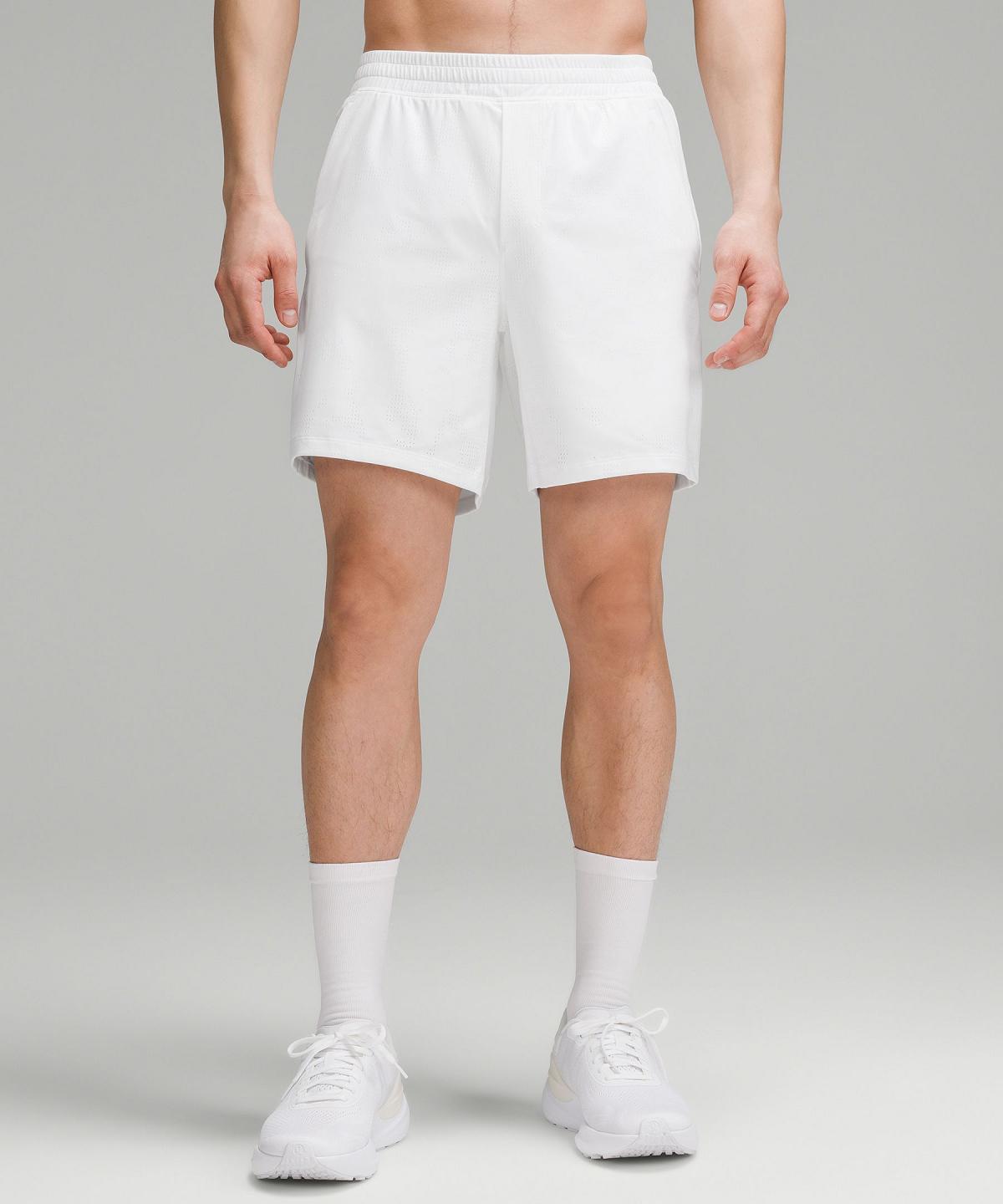 Short Lululemon Pace Breaker Lined 7" Homme Blanche | FR_LuLu51768