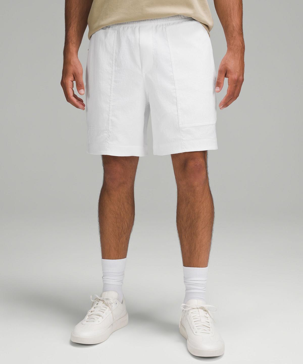 Short Lululemon Relaxed-Fit Pull-On 7" Homme Blanche | FR_LuLu23487