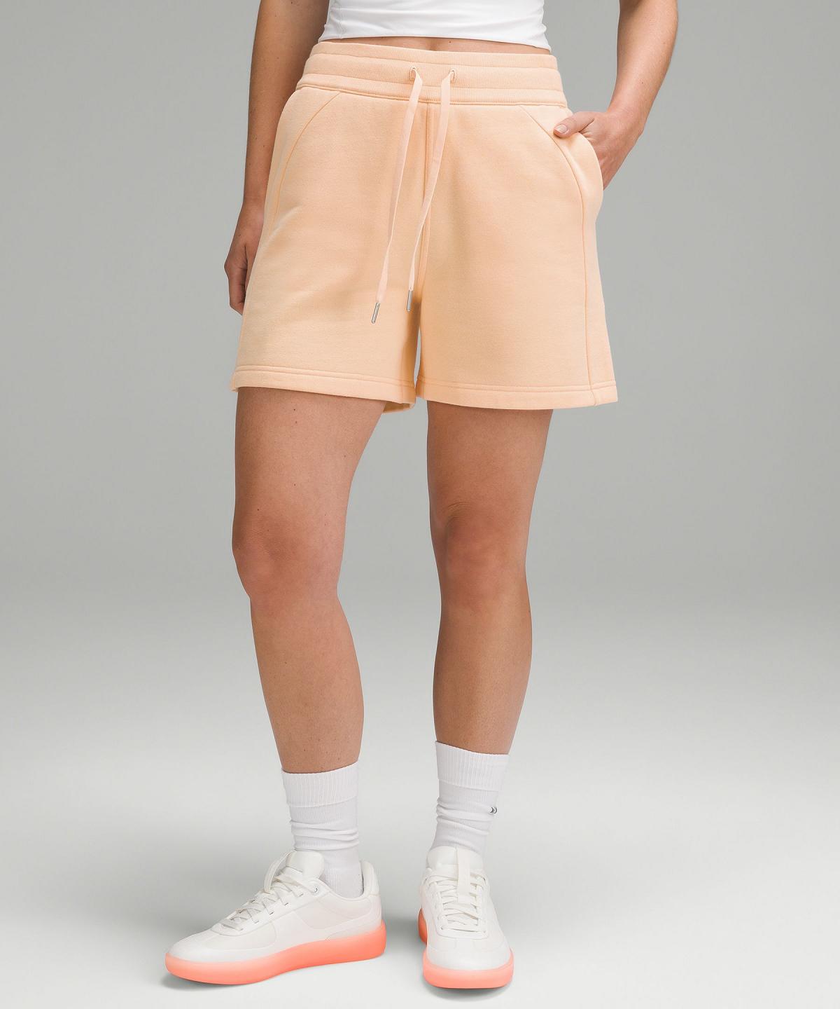 Short Lululemon Scuba High-Rise 5" Femme Corail | FR_LuLu28961