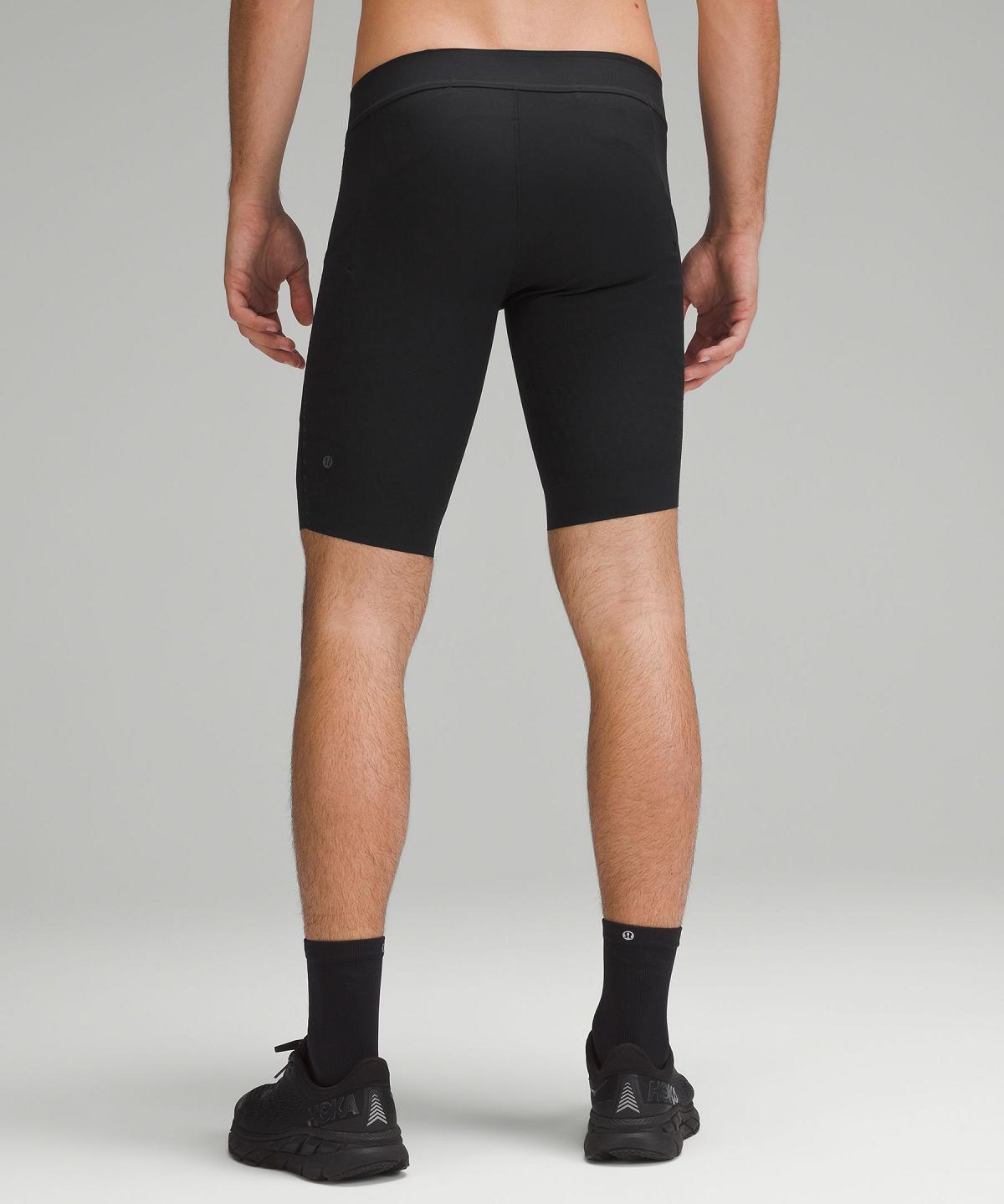 Short Lululemon SenseKnit Running 10" Homme Noir | FR_LuLu47881