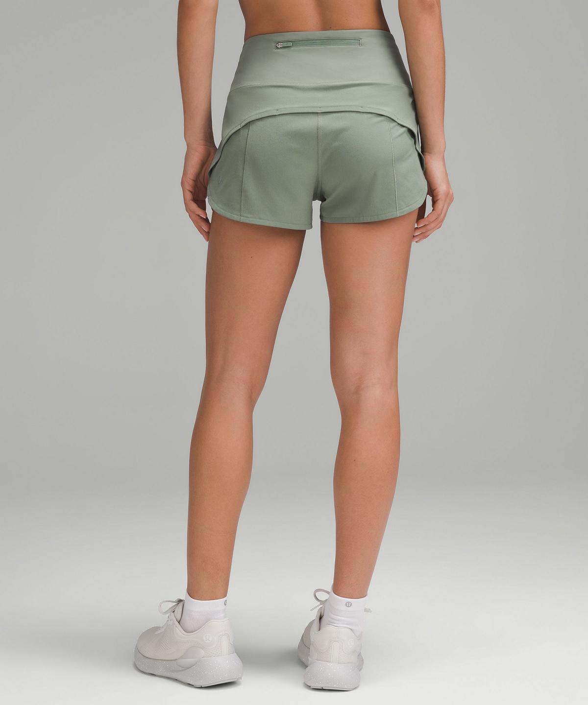 Short Lululemon Speed Up High-Rise Lined 2.5" Femme Grise Vert | FR_LuLu73626