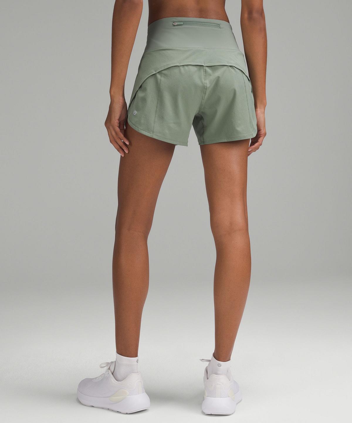 Short Lululemon Speed Up High-Rise Lined 4" Femme Grise Vert | FR_LuLu24522