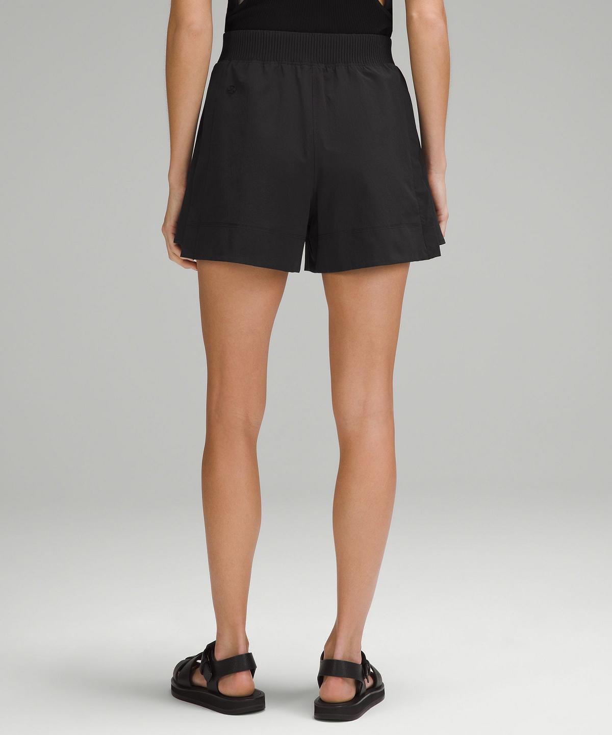 Short Lululemon Stretch Woven Relaxed-Fit High-Rise 4" Femme Noir | FR_LuLu43648