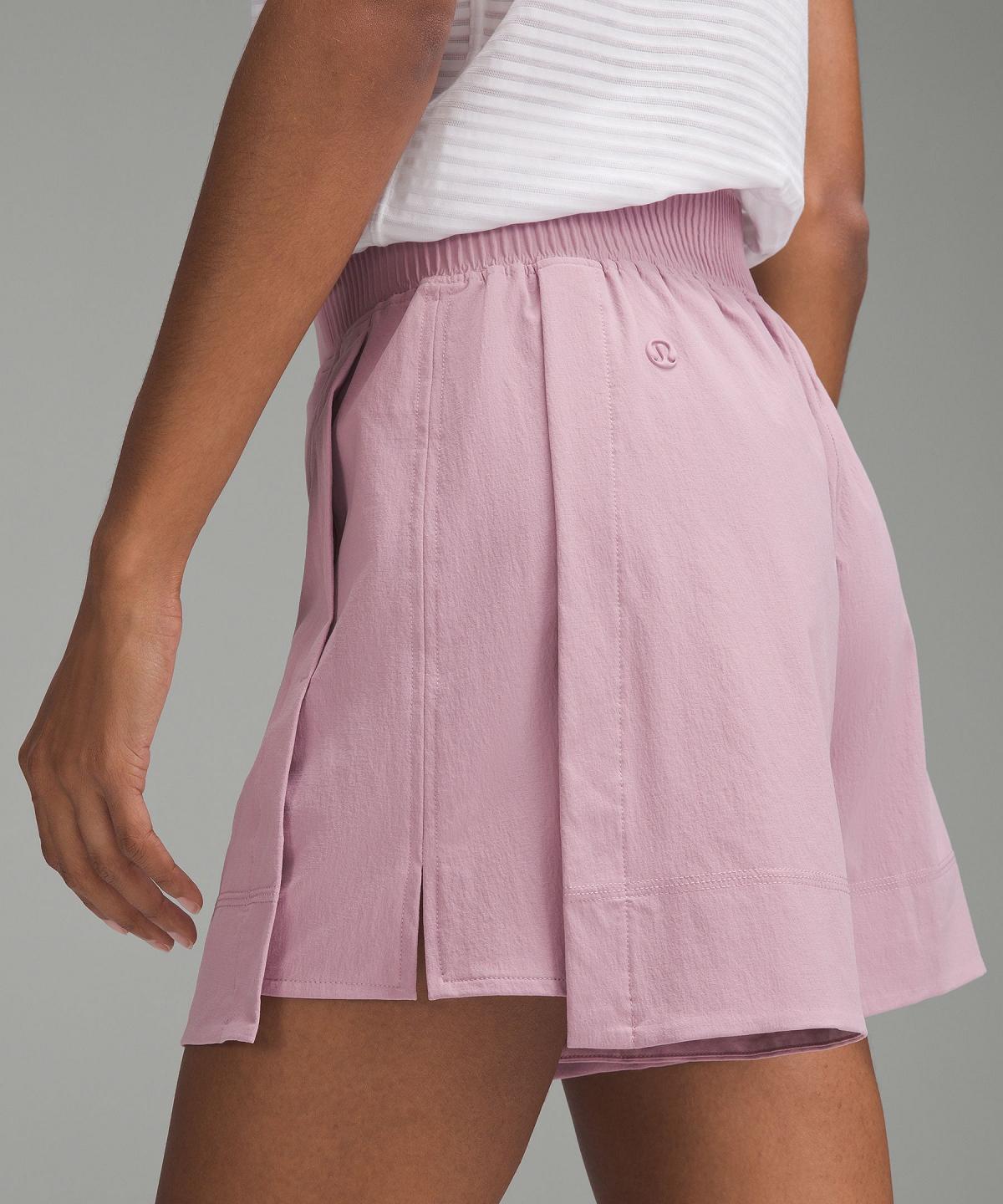 Short Lululemon Stretch Woven Relaxed-Fit High-Rise 4" Femme Rose Rose | FR_LuLu64434