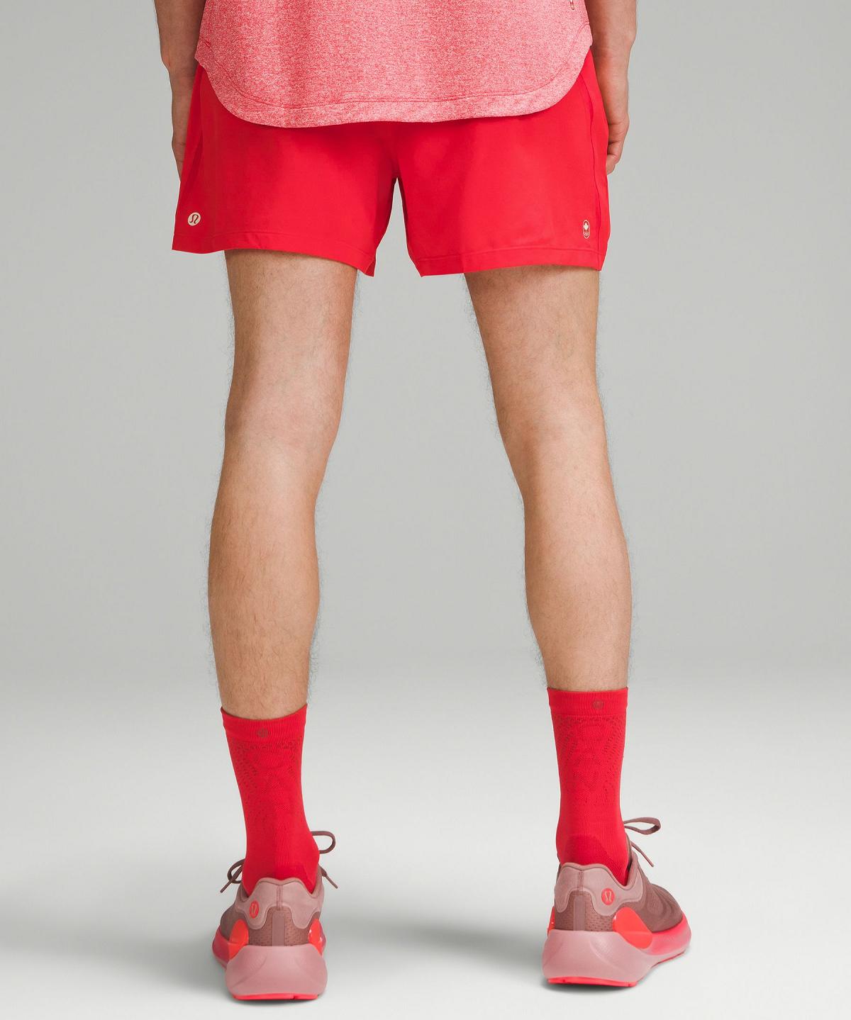 Short Lululemon Team Canada Pace Breaker Lined 5" Homme Rouge | FR_LuLu68262