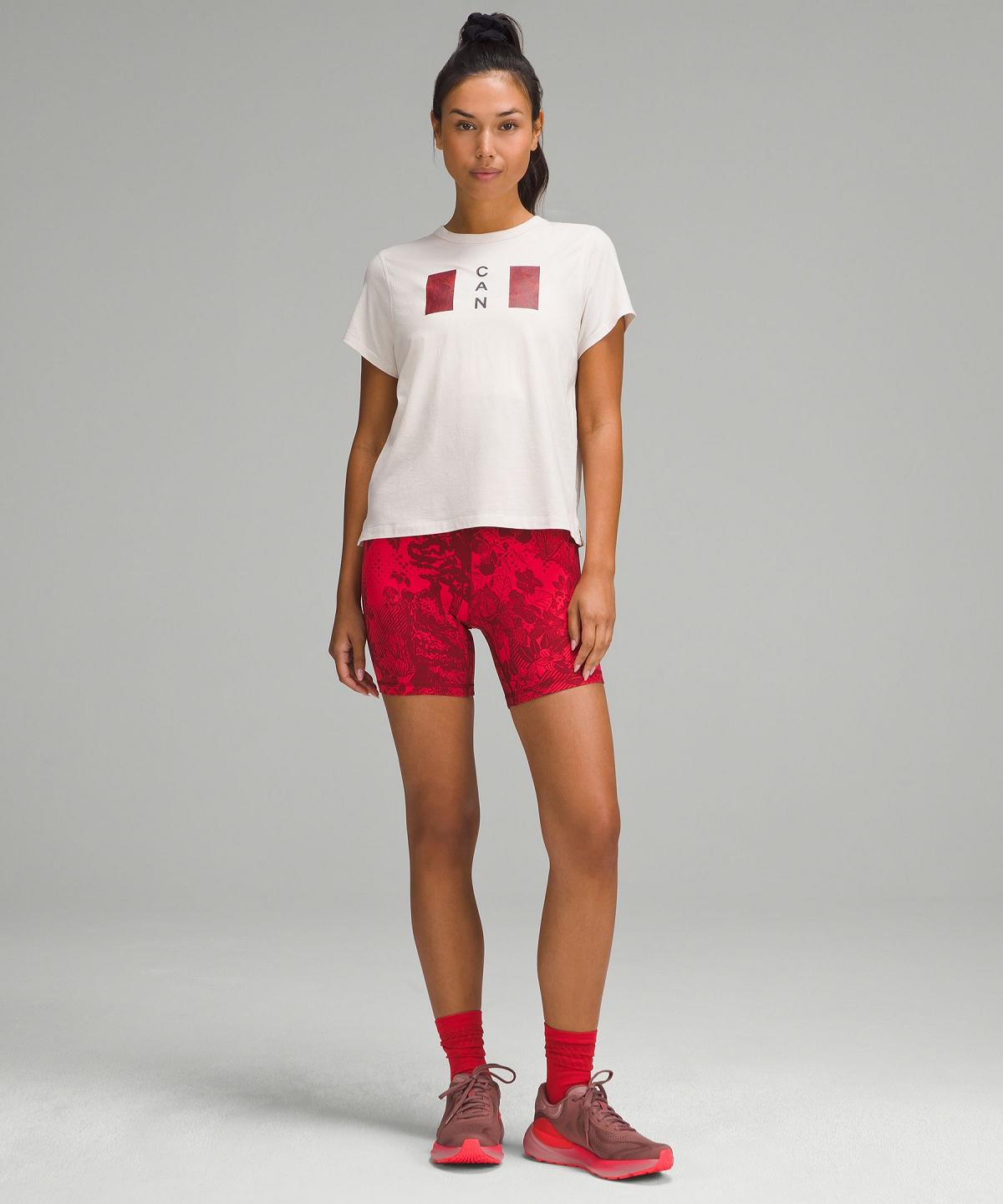 Short Lululemon Team Canada lululemon Align™ High-Rise 6" Femme Rouge Foncé | FR_LuLu51499