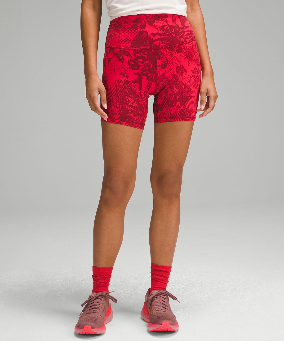 Short Lululemon Team Canada lululemon Align™ High-Rise 6" Femme Rouge Foncé | FR_LuLu51499