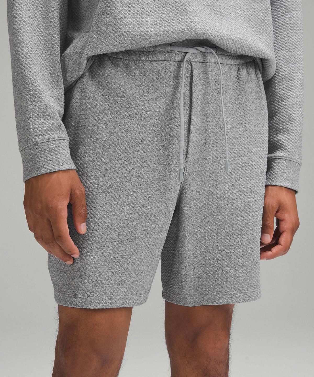 Short Lululemon Textured Double-Knit Cotton 7" Homme Grise | FR_LuLu66219