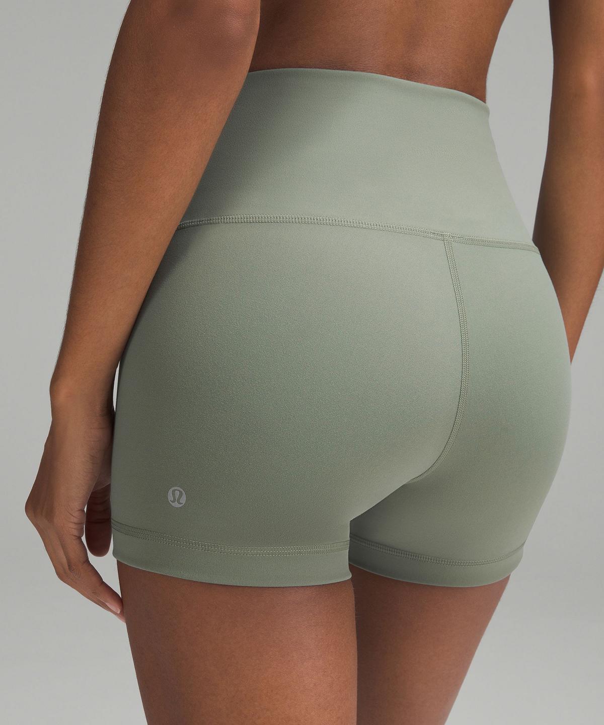 Short Lululemon Wunder Train High-Rise 4" Femme Grise Vert | FR_LuLu49116