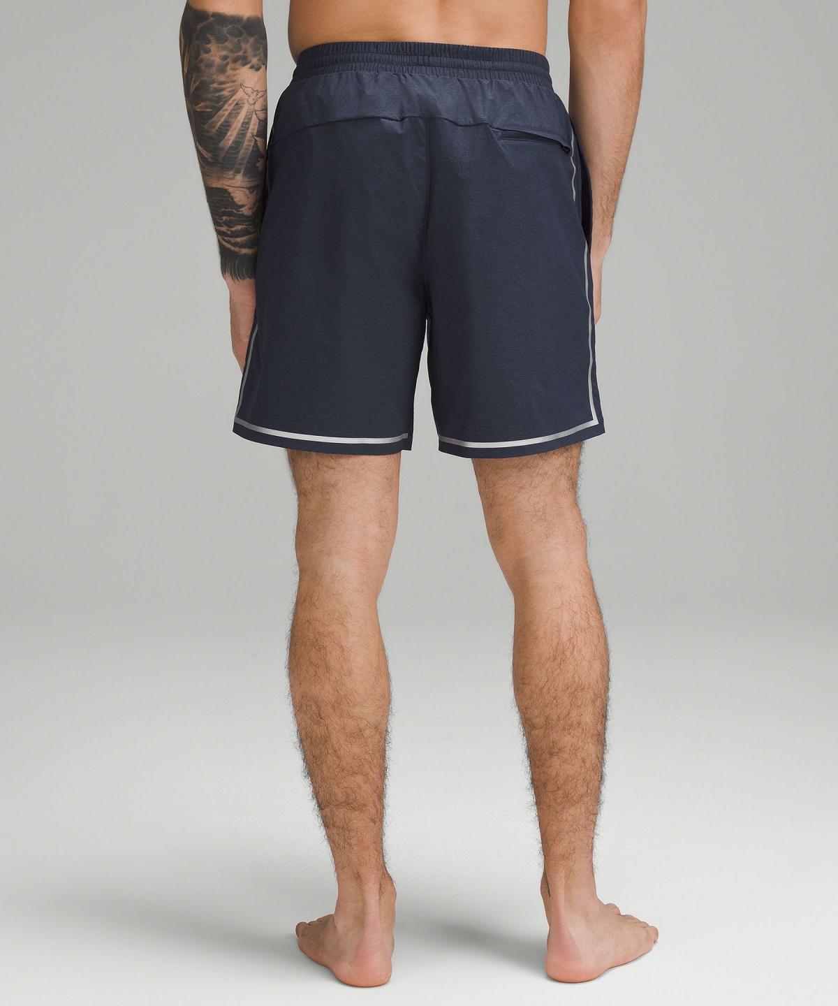 Slip de Bain Lululemon Hybrid Pool Short 7" Homme Bleu Marine | FR_LuLu74489