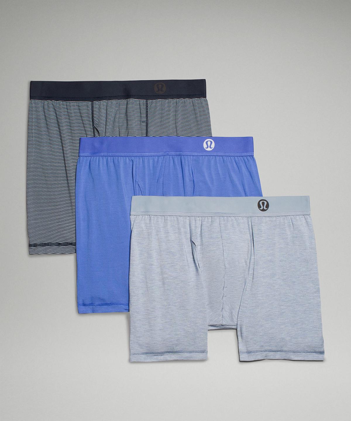 Sous Vêtement Lululemon Always In Motion Boxer with Fly 5" Homme Noir Grise Bleu Marine | FR_LuLu68859