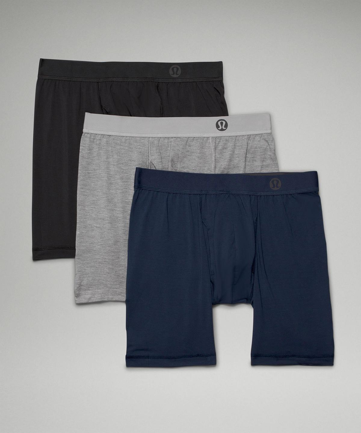 Sous Vêtement Lululemon Always In Motion Long Boxer with Fly 7" Homme Noir Grise Bleu Marine | FR_LuLu60969