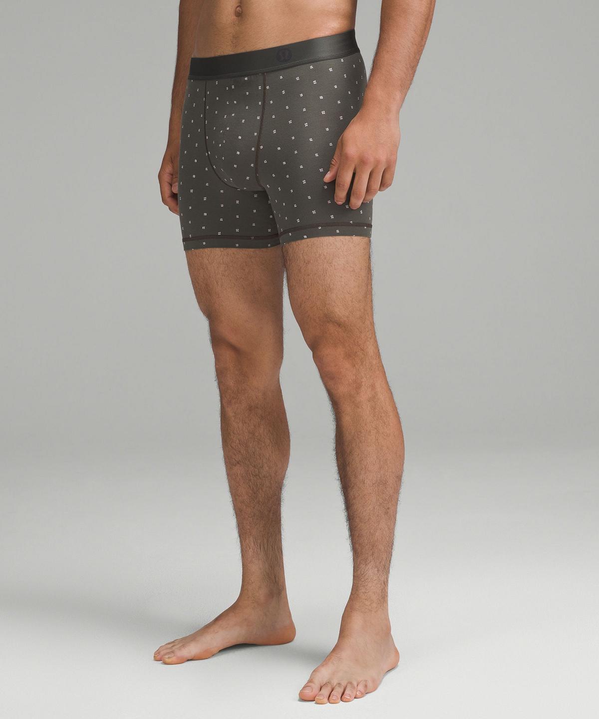 Sous Vêtement Lululemon Always In Motion Boxer 5" Homme Beige Marron Grise | FR_LuLu67668