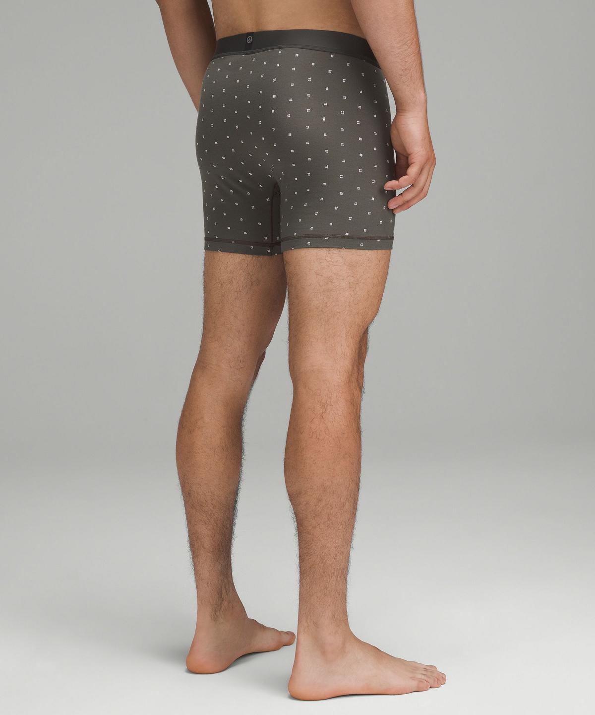 Sous Vêtement Lululemon Always In Motion Boxer 5" Homme Beige Marron Grise | FR_LuLu67668