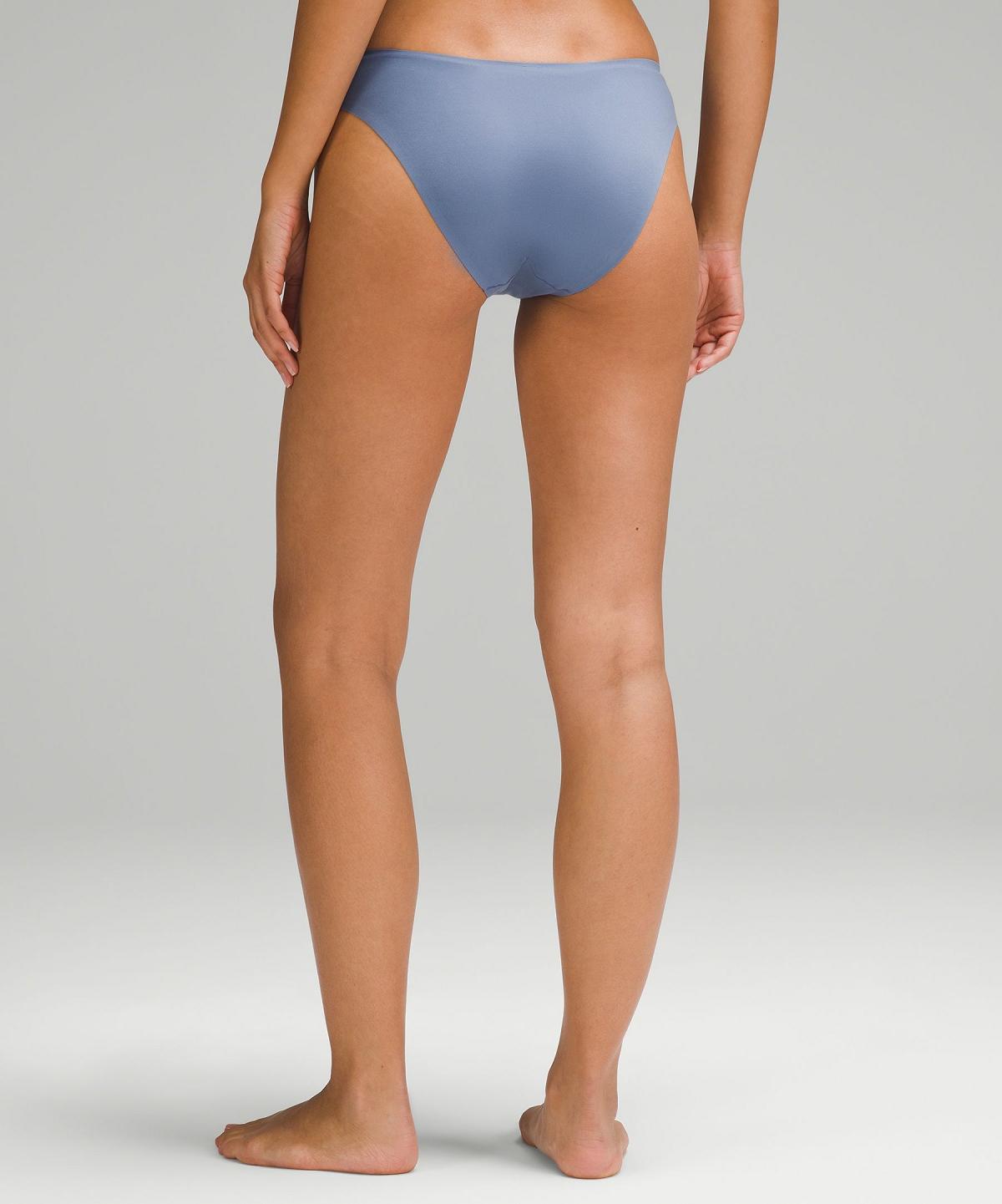 Sous Vêtement Lululemon Wundermost Ultra-Soft Nulu Mid-Rise Bikini Femme Bleu | FR_LuLu58006