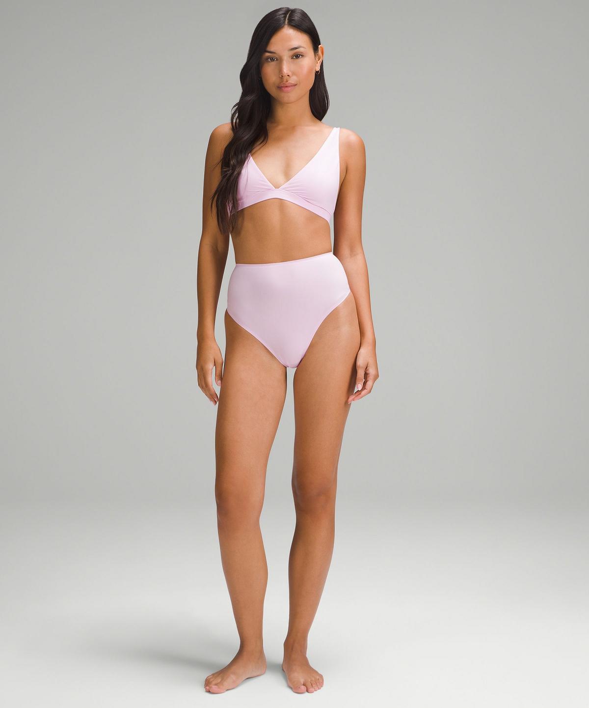 Sous Vêtement Lululemon Wundermost Ultra-Soft Nulu High-Waist Thong Femme Noir Corail | FR_LuLu90650