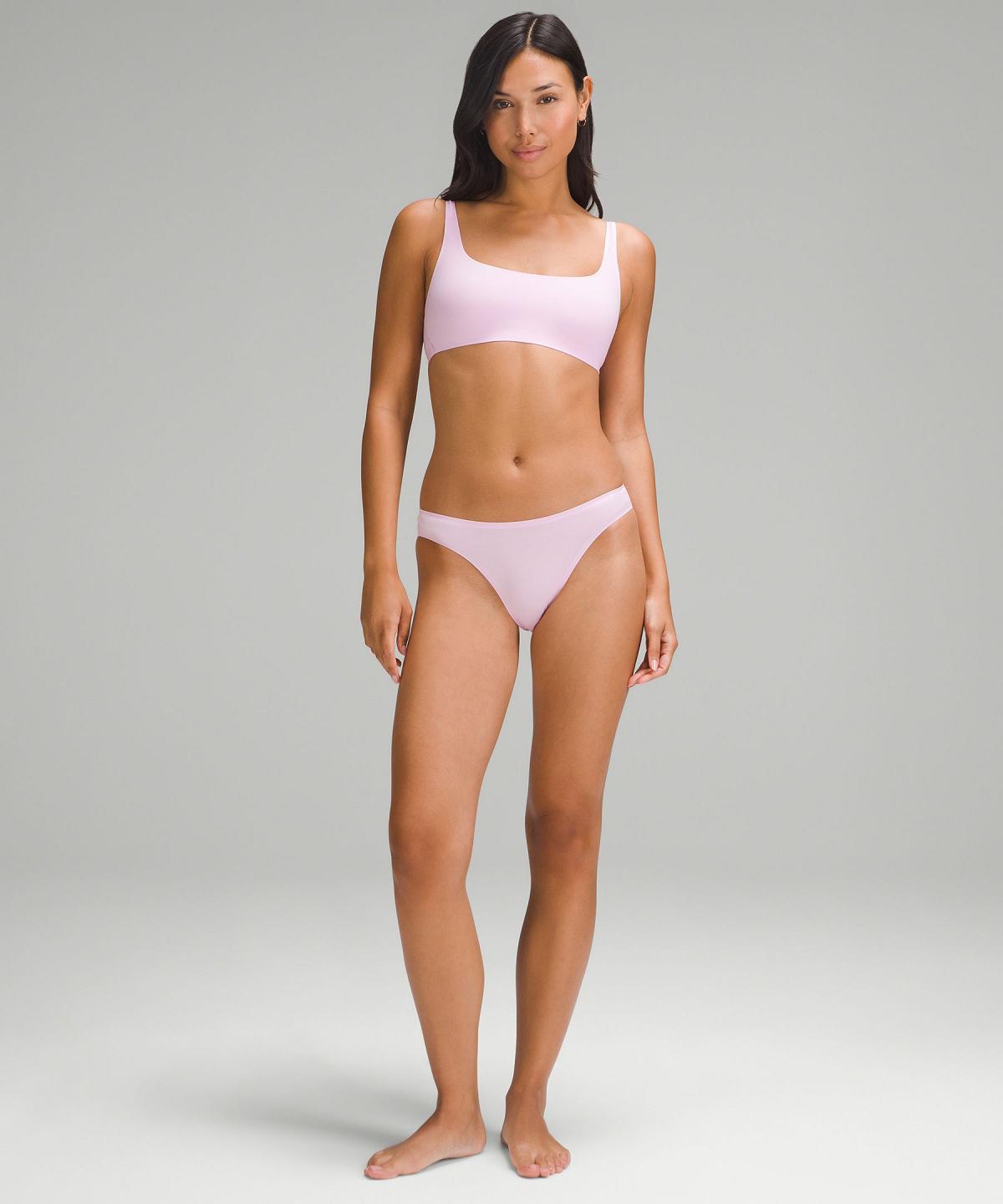 Sous Vêtement Lululemon Wundermost Ultra-Soft Nulu Mid-Rise Bikini Femme Noir Corail | FR_LuLu56212