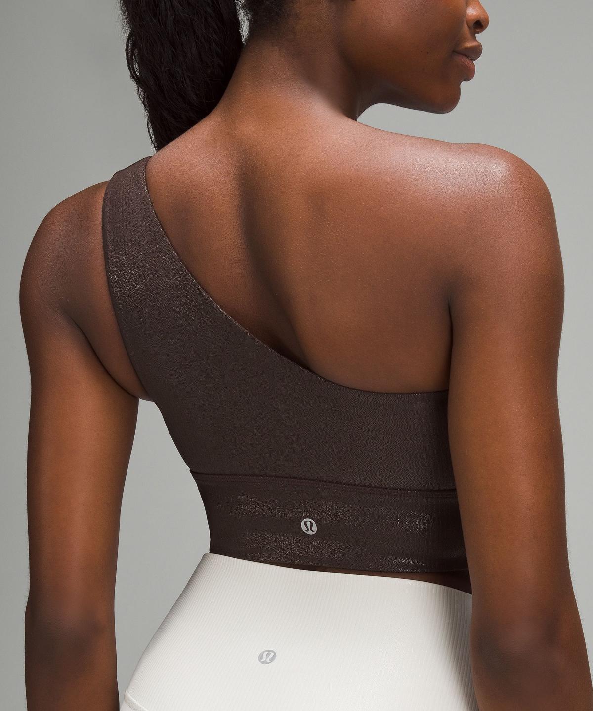 Soutien Gorge Sport Lululemon Align™ Asymmetrical Ribbed Femme Marron | FR_LuLu30289