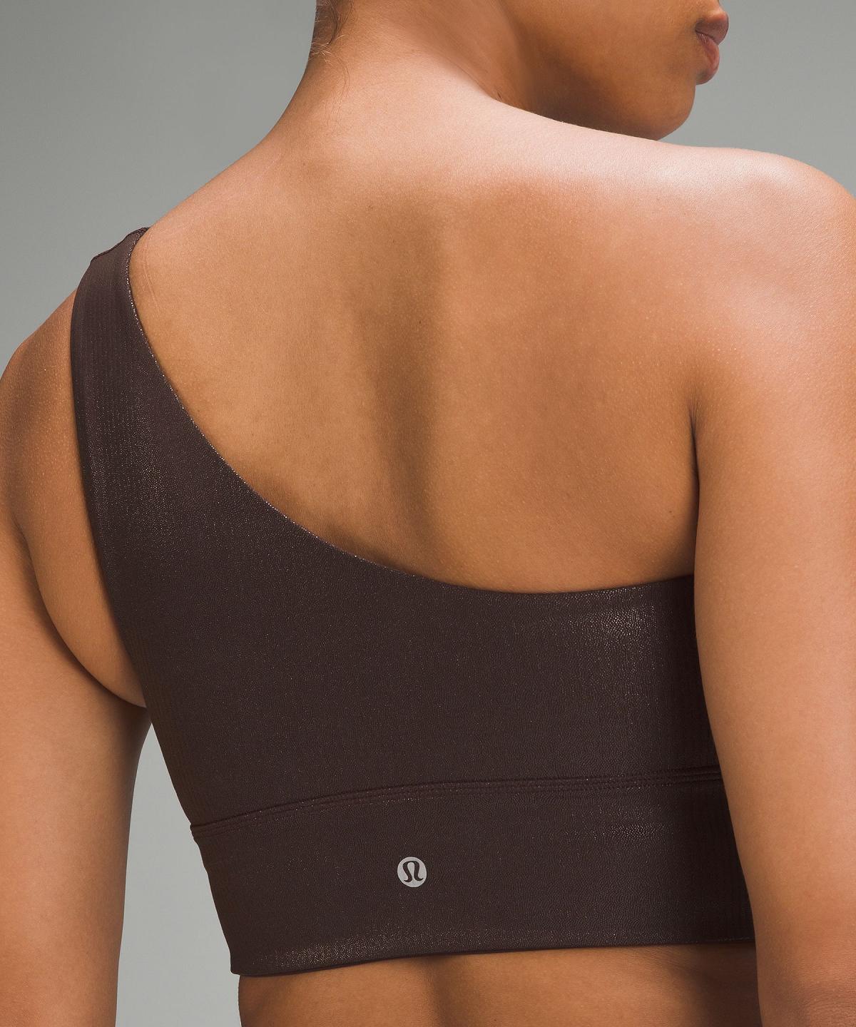 Soutien Gorge Sport Lululemon Align™ Asymmetrical Ribbed Femme Marron | FR_LuLu55851