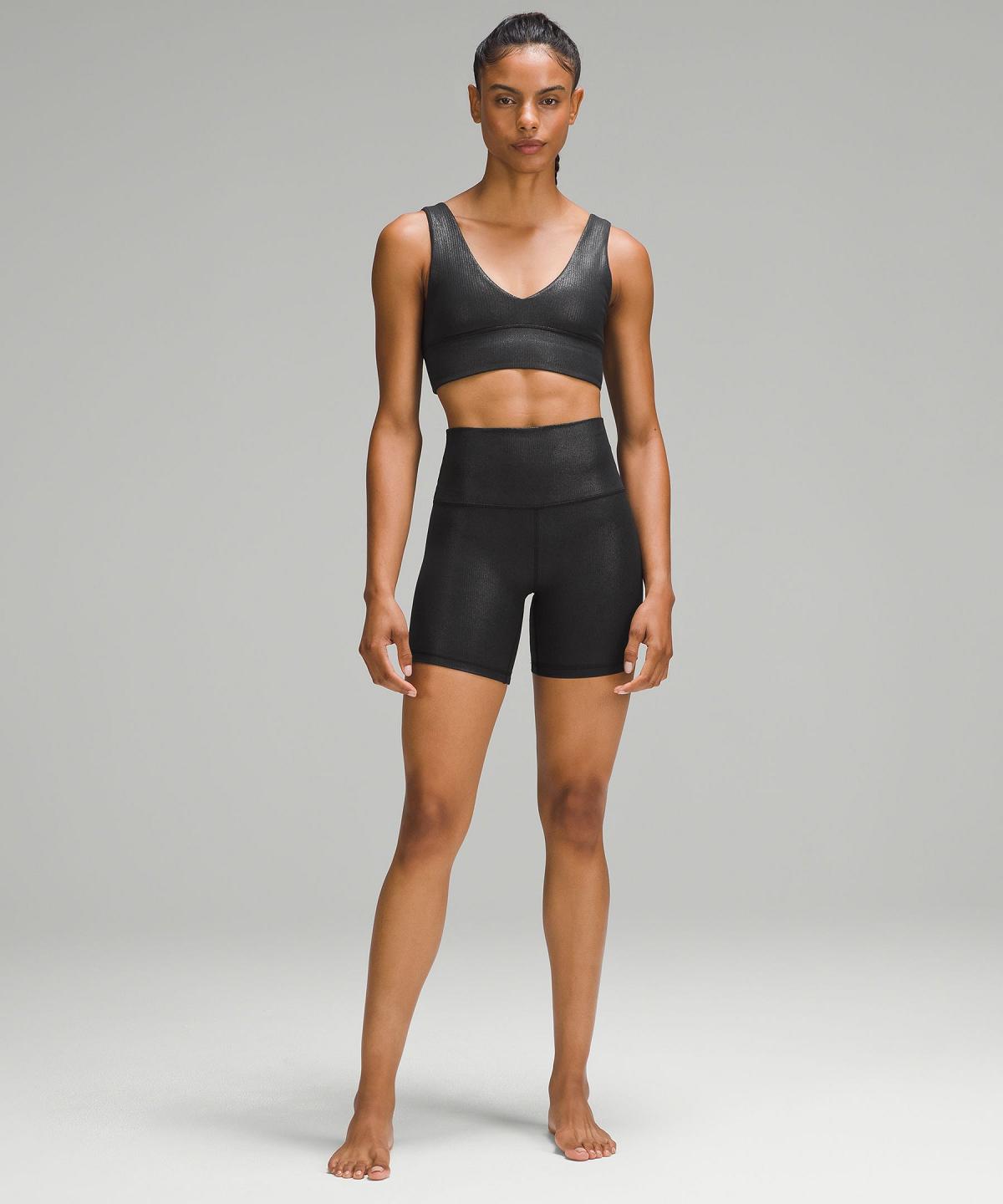 Soutien Gorge Sport Lululemon Align™ Ribbed V-Neck Femme Noir | FR_LuLu88570