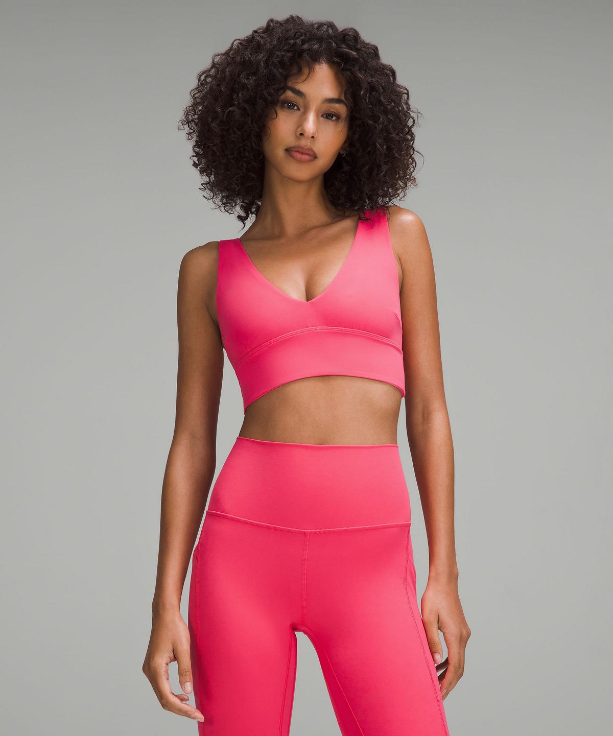 Soutien Gorge Sport Lululemon Align™ V-Neck Femme Rose | FR_LuLu70440