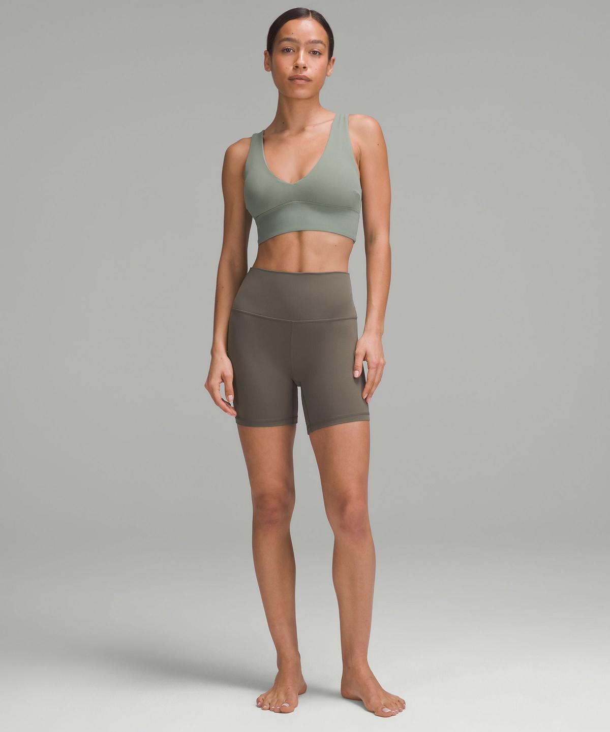 Soutien Gorge Sport Lululemon Align™ V-Neck Femme Grise Vert | FR_LuLu95780