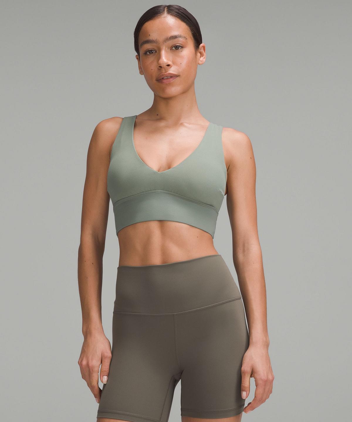 Soutien Gorge Sport Lululemon Align™ V-Neck Femme Grise Vert | FR_LuLu95780