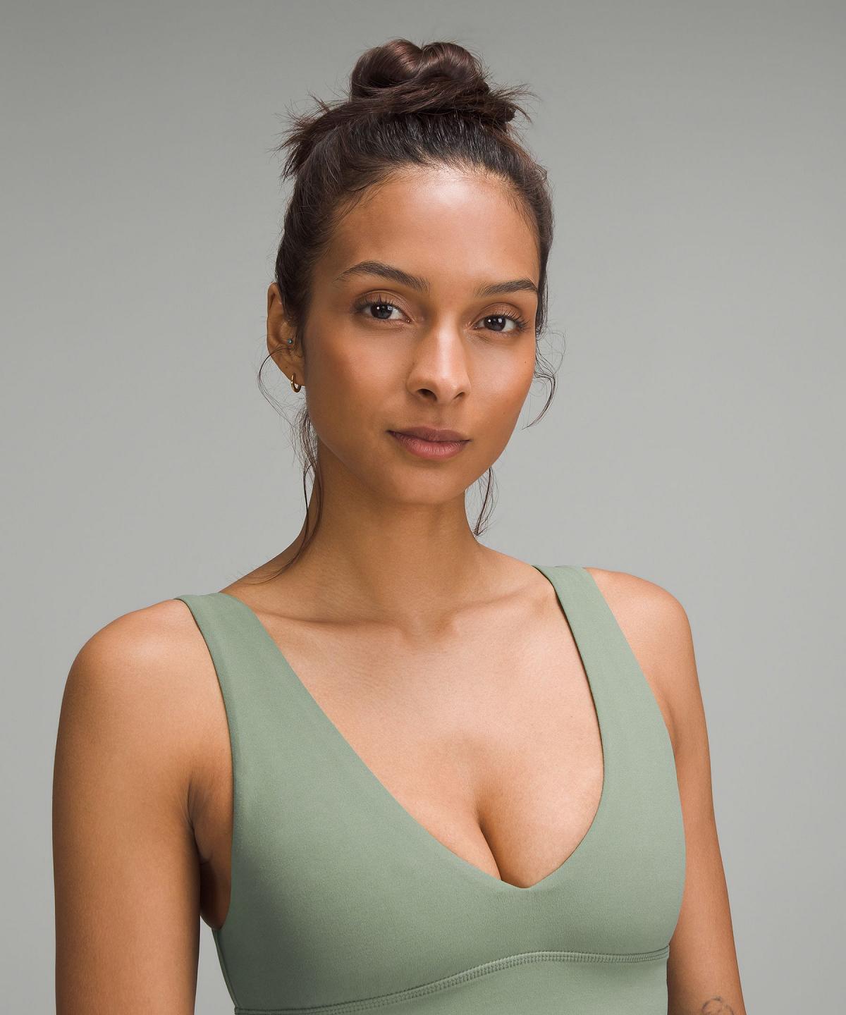 Soutien Gorge Sport Lululemon Align™ V-Neck Femme Grise Vert | FR_LuLu87668