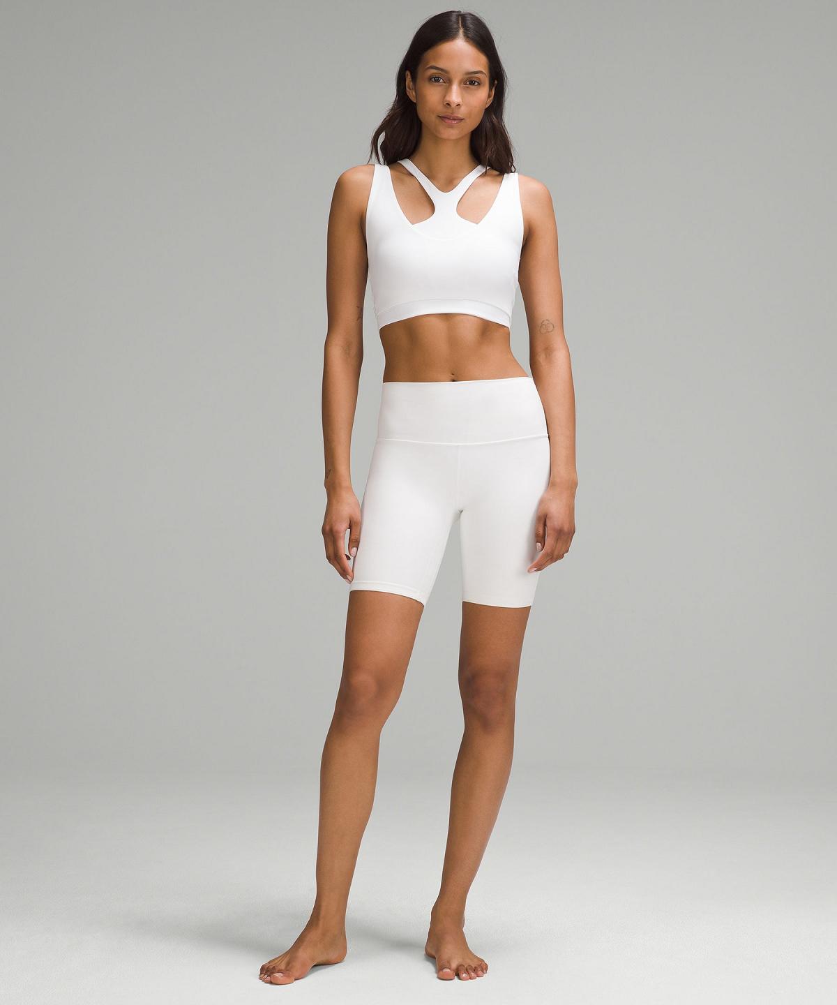 Soutien Gorge Sport Lululemon Bend This Scoop and Square Femme Blanche | FR_LuLu44197