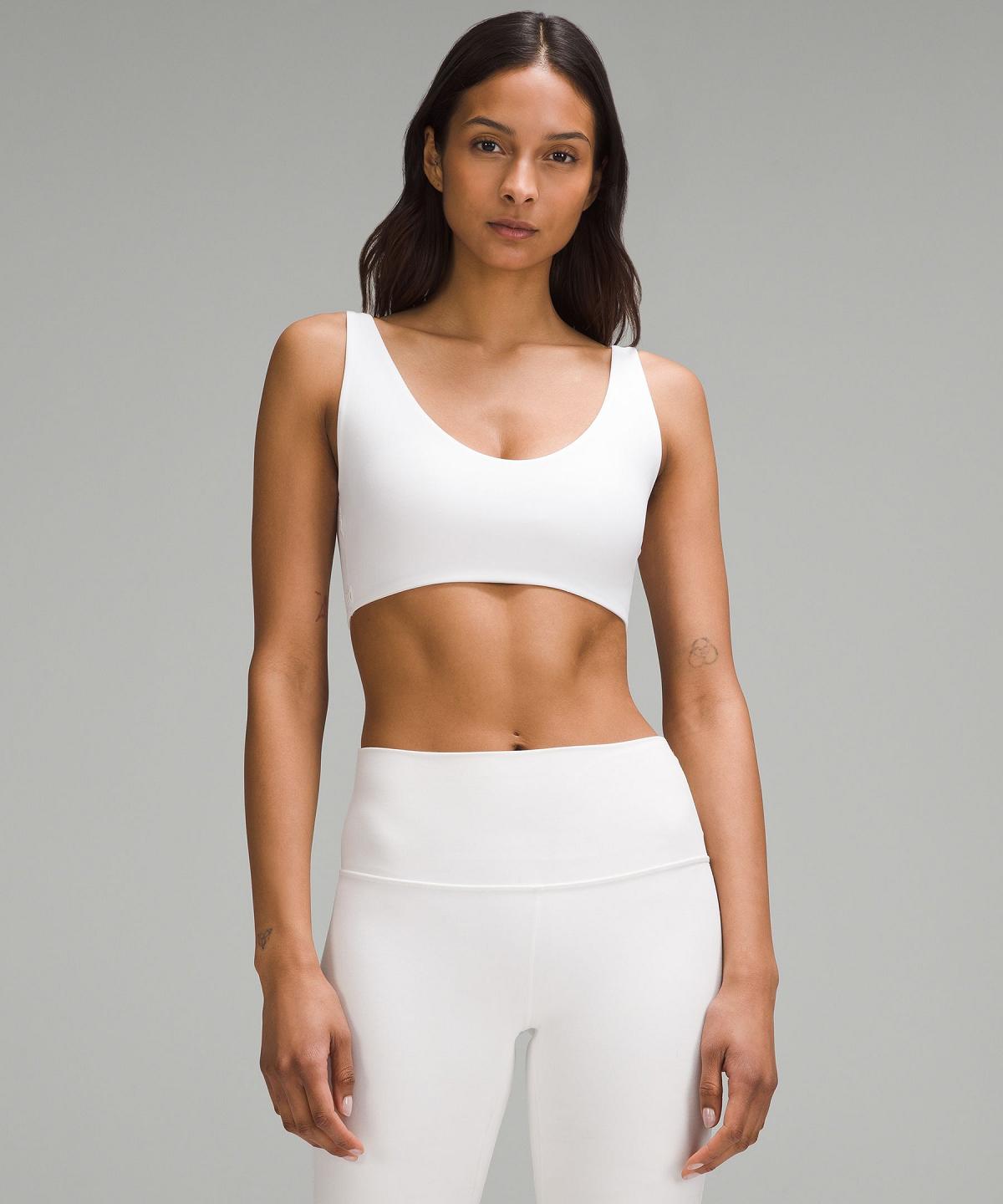 Soutien Gorge Sport Lululemon Bend This Scoop and Square Femme Blanche | FR_LuLu44197