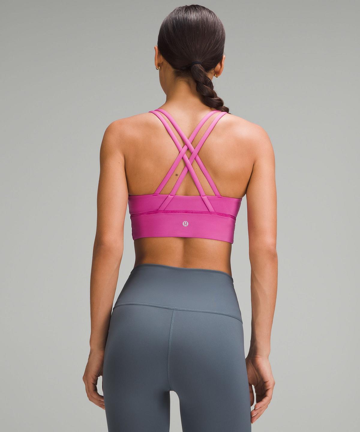 Soutien Gorge Sport Lululemon Energy Longline Femme Rose | FR_LuLu27893