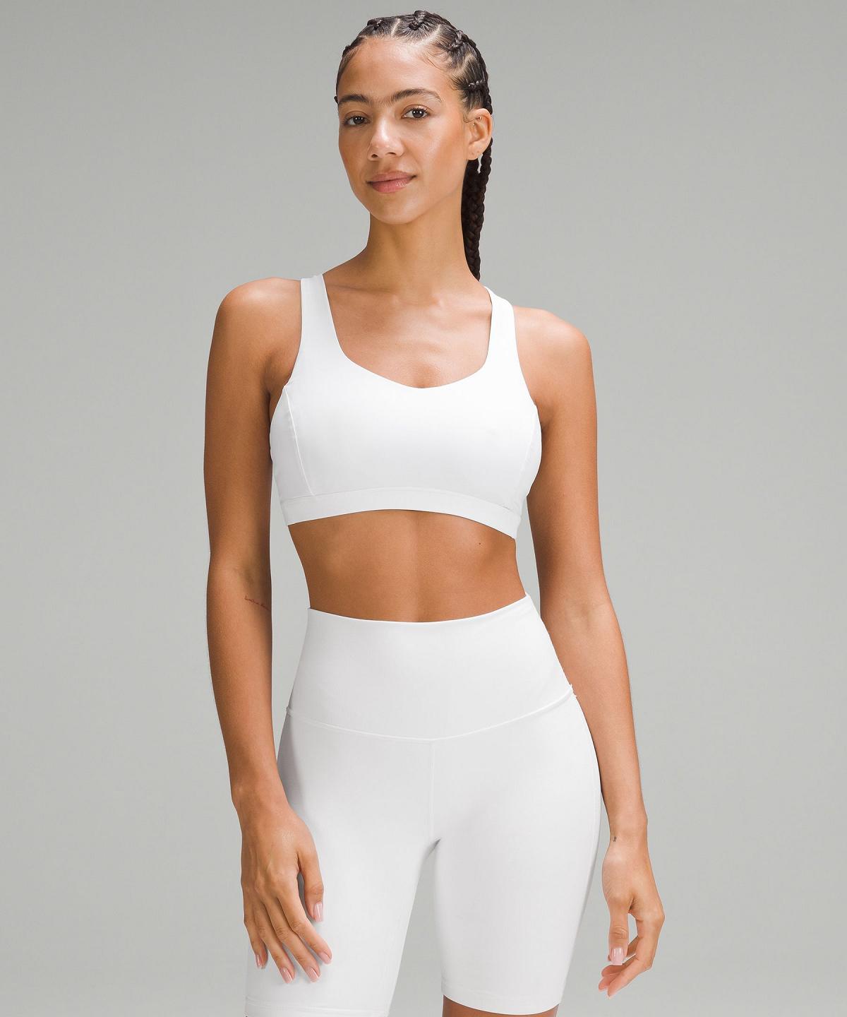 Soutien Gorge Sport Lululemon Free to Be Serene Femme Blanche | FR_LuLu50717