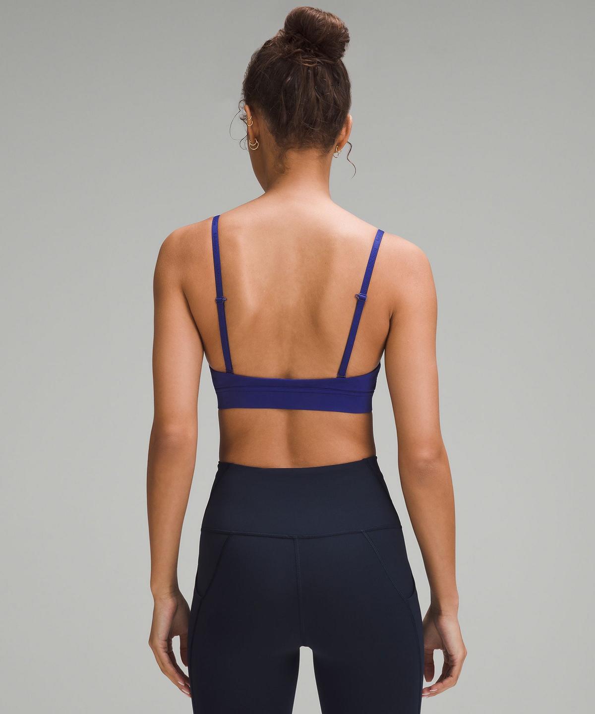 Soutien Gorge Sport Lululemon License to Train Triangle Light Support, A/B Cup Femme Bleu | FR_LuLu51119