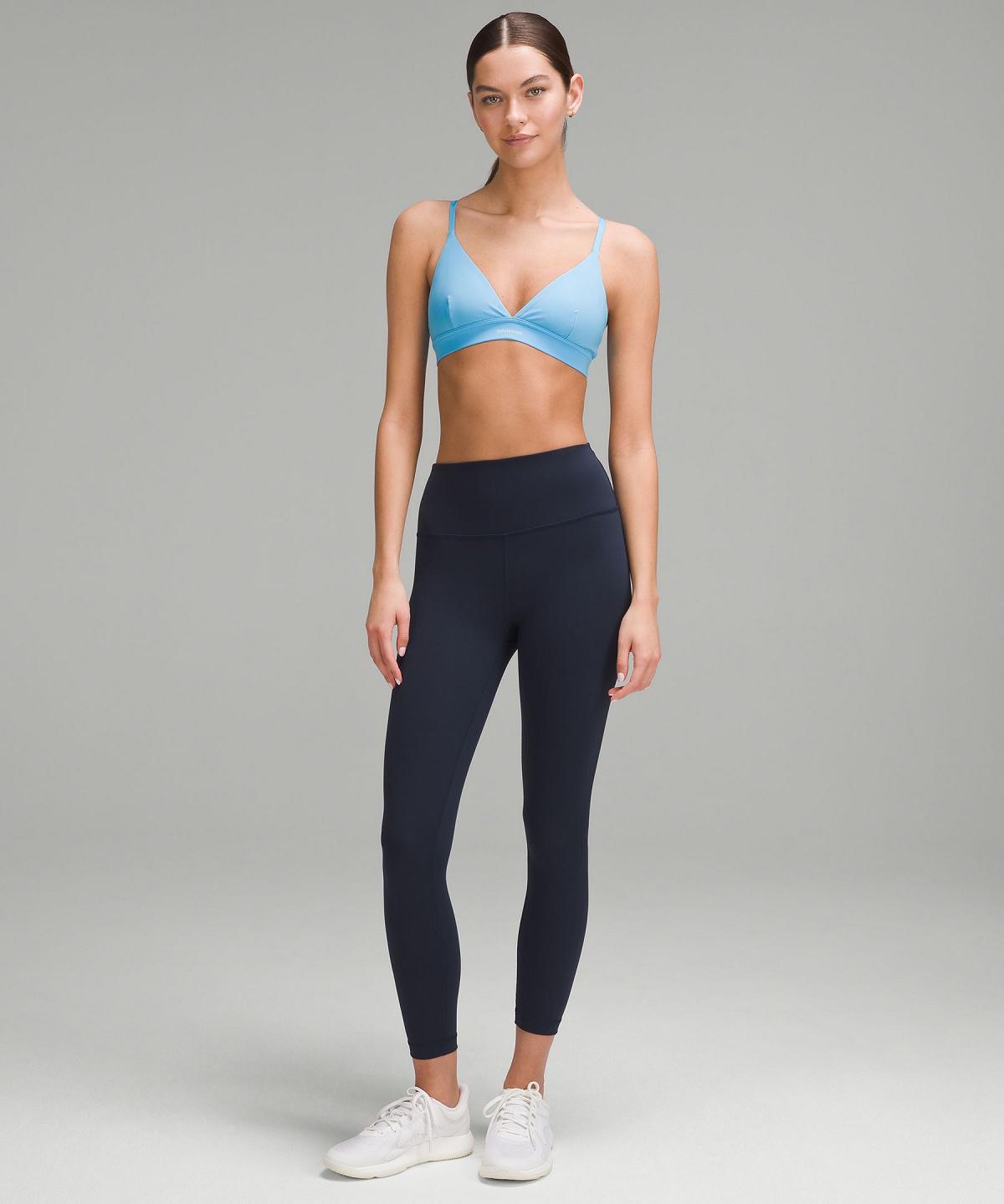 Soutien Gorge Sport Lululemon License to Train Triangle Femme Bleu Noir | FR_LuLu80755