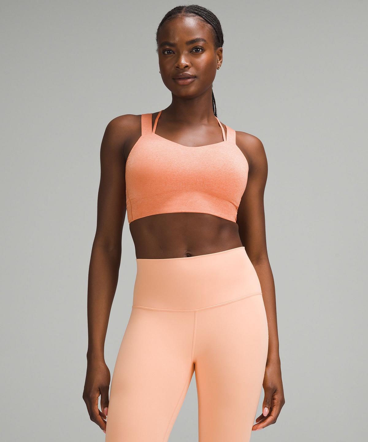 Soutien Gorge Sport Lululemon Like a Cloud Longline Femme Corail | FR_LuLu67367