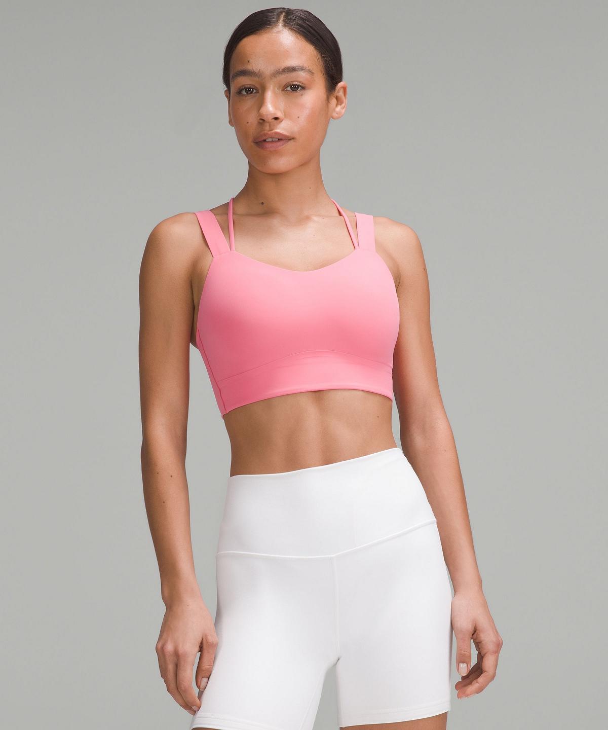 Soutien Gorge Sport Lululemon Like a Cloud Longline Femme Rose | FR_LuLu31549