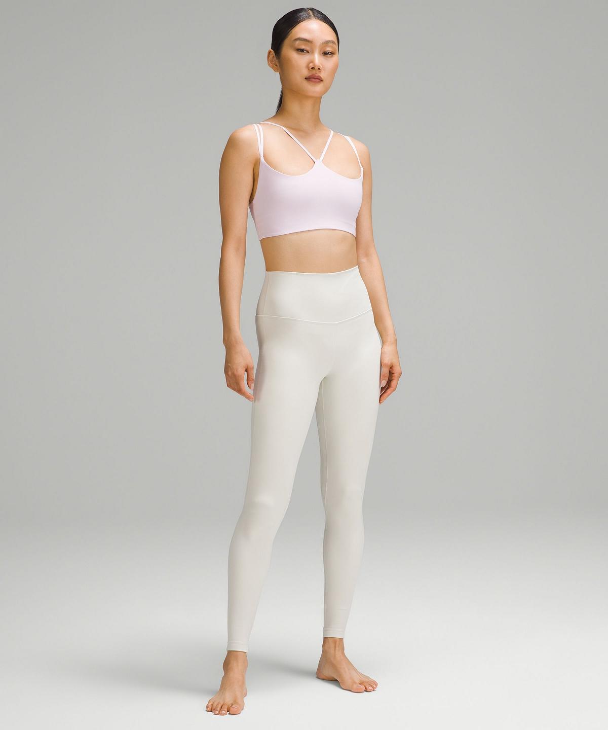 Soutien Gorge Sport Lululemon Ribbed Nulu Strappy Yoga Femme Rose | FR_LuLu36724