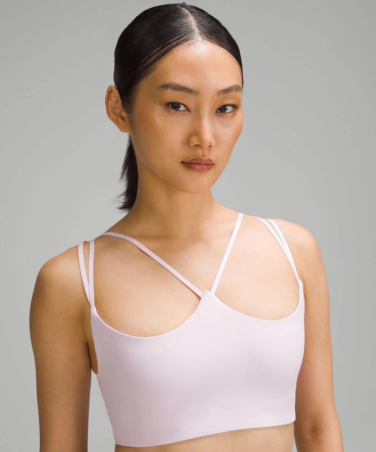 Soutien Gorge Sport Lululemon Ribbed Nulu Strappy Yoga Femme Rose | FR_LuLu36724