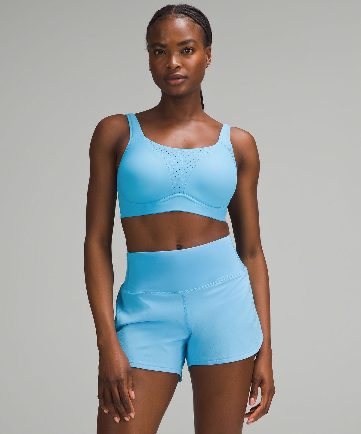 Soutien Gorge Sport Lululemon Run Times Femme Bleu Noir | FR_LuLu82640