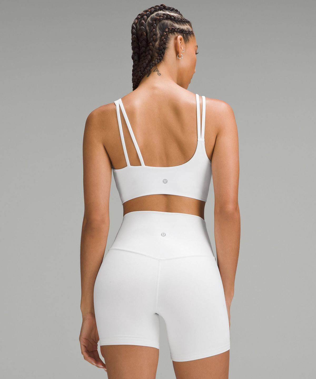 Soutien Gorge Sport Lululemon Soft Foam Cup Asymmetrical Femme Blanche | FR_LuLu46143