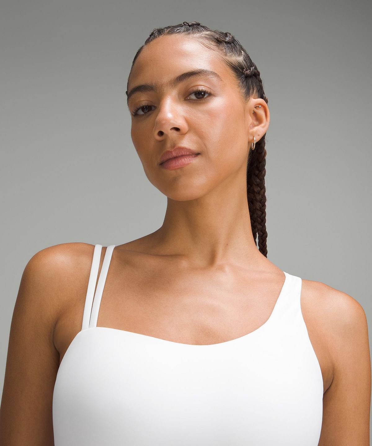 Soutien Gorge Sport Lululemon Soft Foam Cup Asymmetrical Femme Blanche | FR_LuLu46143